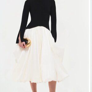 Simkhai Kenlie Taffeta Knit Midi Dress Medium